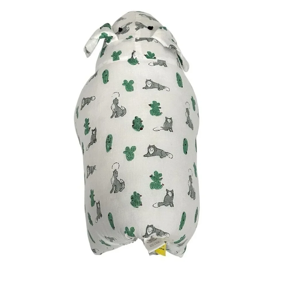 Roller Rabbit Little Piglet Kids Pillow Toy White Green Cotton India